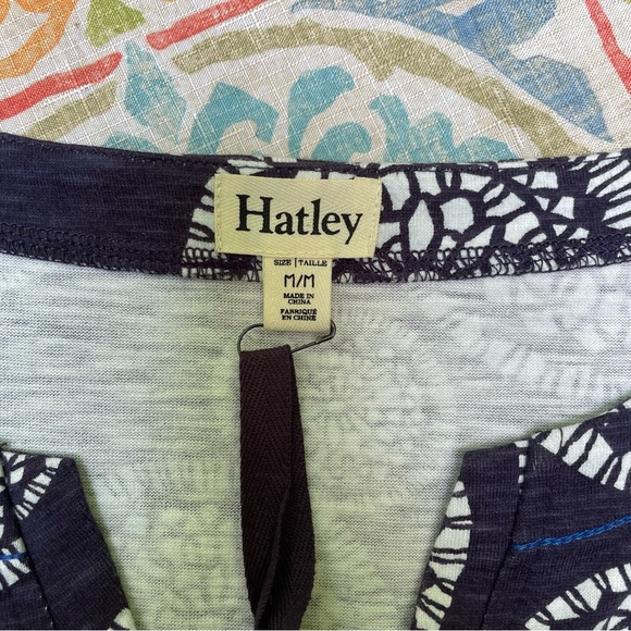 Hatley Lucy Peplum Sleeve Dress Navy Mandala